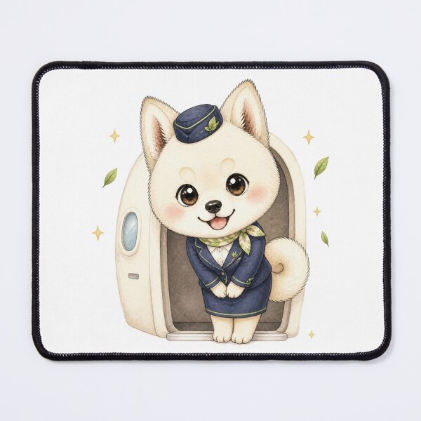 Item preview, Welcome Aboard Cream Shiba Inu designed and sold by Kawaii Matcha Studio.