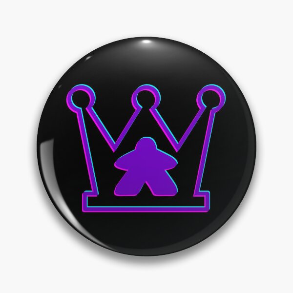 Item preview, Neon Board Game Crown Synthwave Meeple designed and sold by Sky-99.