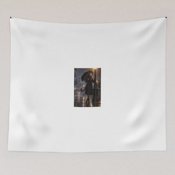 Item preview, Woman in trench coat under foggy night rain designed and sold by CathryneDelamort.