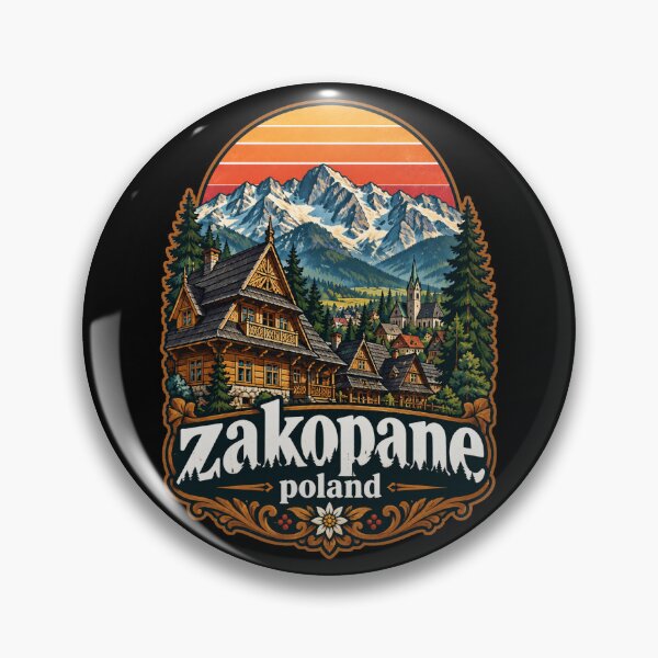 Item preview, Zakopane Tatry Mountains Poland Retro designed and sold by TomFrontierArt.