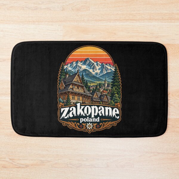 Item preview, Zakopane Tatry Mountains Poland Retro designed and sold by TomFrontierArt.