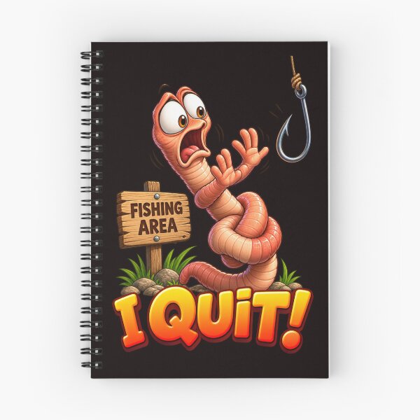 Item preview, Funny Earthworm – I Quit Fishing! designed and sold by Tadeusz1.