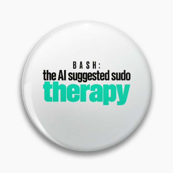 Item preview, Funny Programmer Sudo Therapy Typographic Design designed and sold by ThreadQuirk.