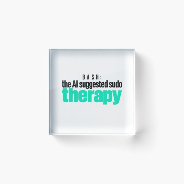 Item preview, Funny Programmer Sudo Therapy Typographic Design designed and sold by ThreadQuirk.