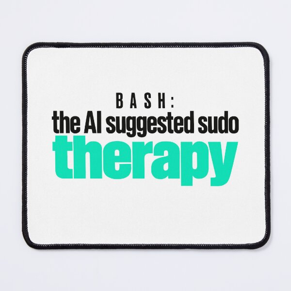 Item preview, Funny Programmer Sudo Therapy Typographic Design designed and sold by ThreadQuirk.