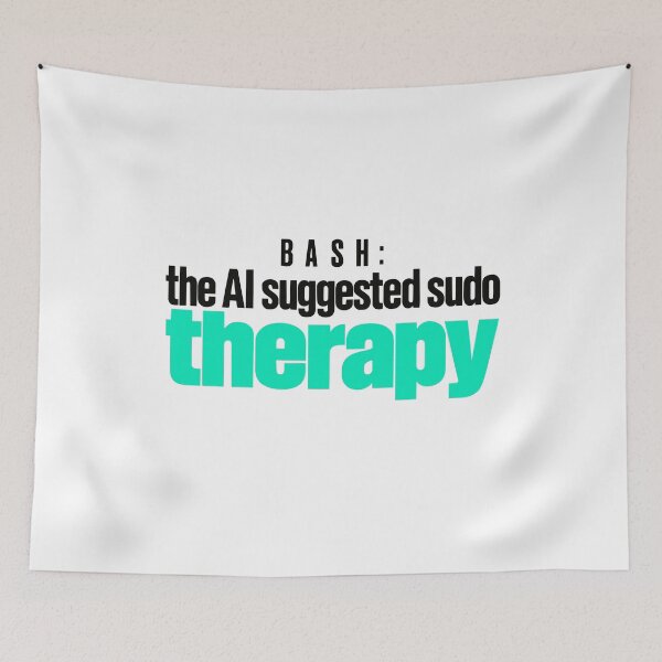 Item preview, Funny Programmer Sudo Therapy Typographic Design designed and sold by ThreadQuirk.