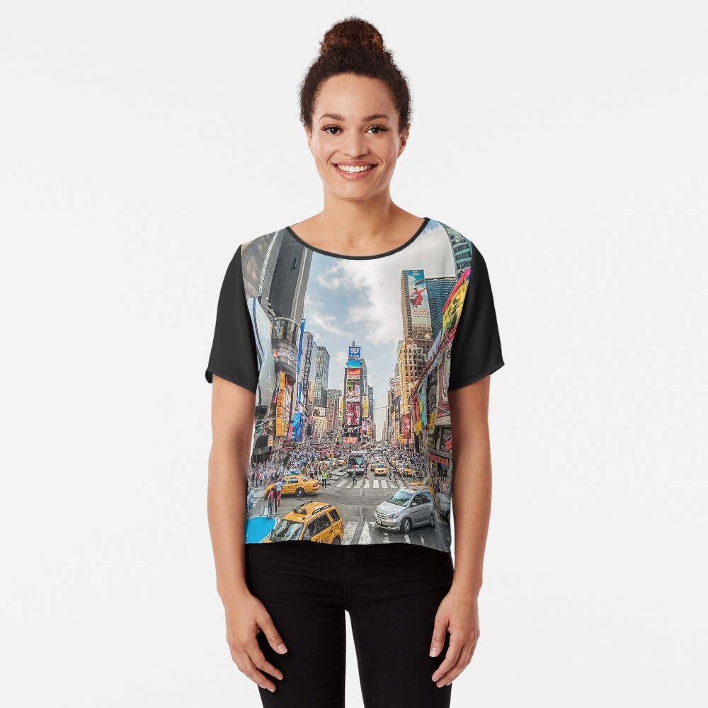 Times Square Traffic Chiffon Top