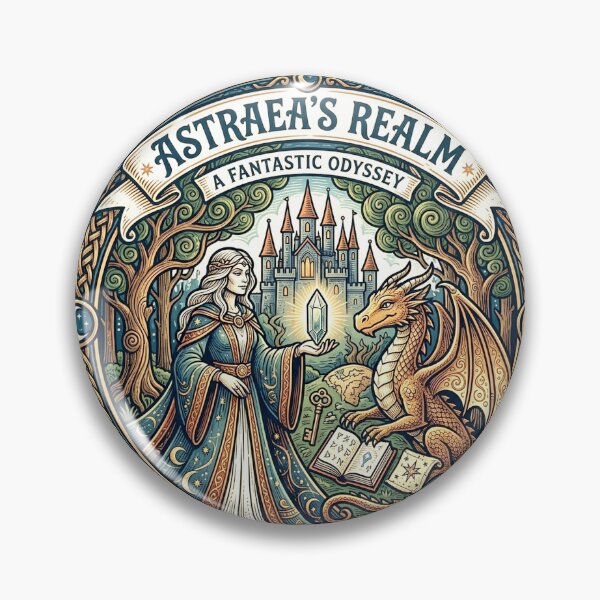 Item preview, Astraea’s Realm — A Fantastic Odyssey Vintage Fantasy Emblem designed and sold by urmoments.