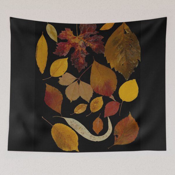 Item preview, Autumn Colors – Botanical Leaves on Black designed and sold by onubi.