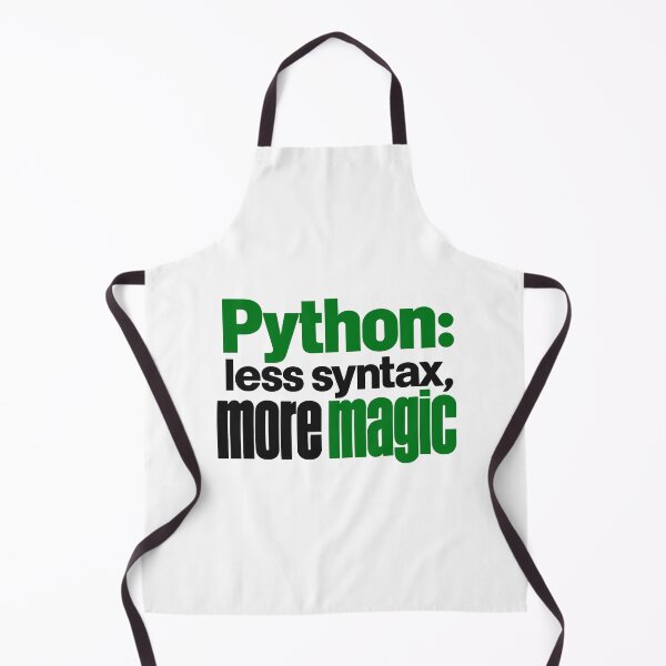 Item preview, Python Less Syntax More Magic Funny Programmer Typography designed and sold by ThreadQuirk.
