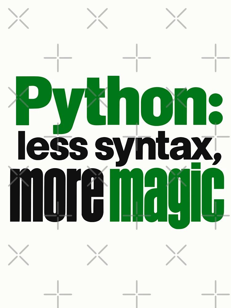 Thumbnail 6 of 6, Pullover Sweatshirt, Python Less Syntax More Magic Funny Programmer Typography designed and sold by ThreadQuirk.