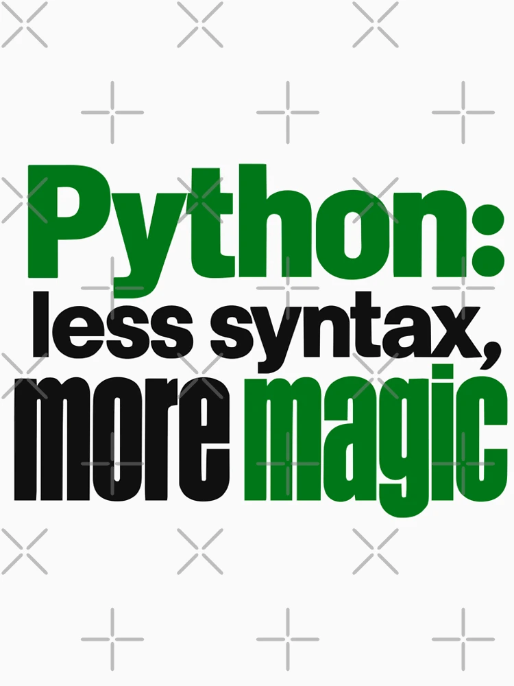 Thumbnail 4 of 4, Premium T-Shirt, Python Less Syntax More Magic Funny Programmer Typography designed and sold by ThreadQuirk.