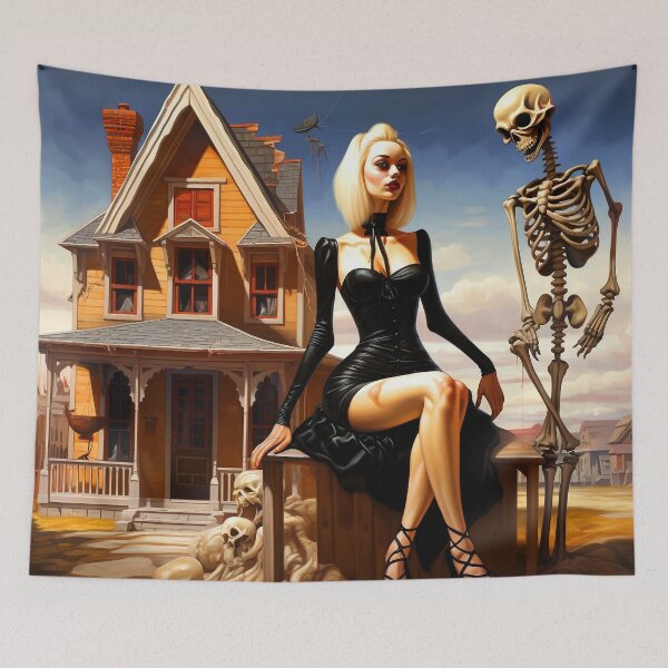 Item preview, Alien Female With Skeleton Companion By Haunted House  designed and sold by DEC02.