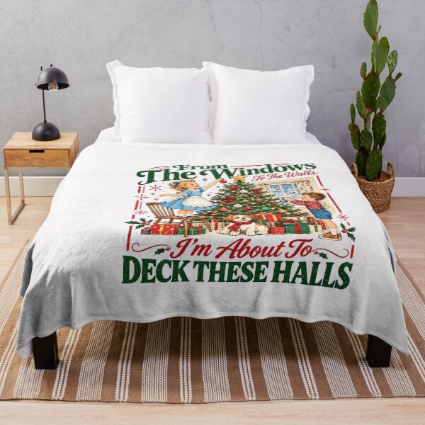 Item preview, From The Windows To The Walls, I'm About To Deck These Halls Christmas Funny Vintage Meme designed and sold by ChezasInspira.