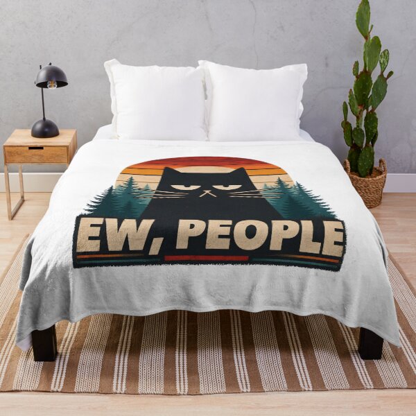 Item preview, Grumpy Cat EW PEOPLE Retro Sunset T-Shirt designed and sold by Maladies.