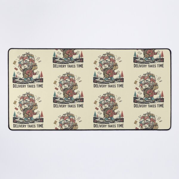 Item preview, Delivery Takes Time Turtle Mailman | Funny Postman Turtle Art designed and sold by Dogandesighn.