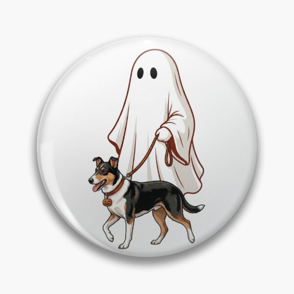 Item preview, Smooth Collie Ghost Walking Dog Halloween Spooky Dog Mom Cute Tri Color Herding Dog designed and sold by raedattia.
