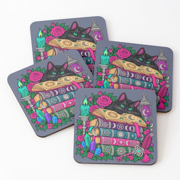 Item preview, Midnight Spellbooks – Black Cat & Mystical Books designed and sold by Aimetoi.