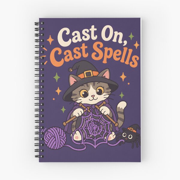 Item preview, Cast On Cast Spells Knitting Witch Cat Halloween designed and sold by Glitchart66.