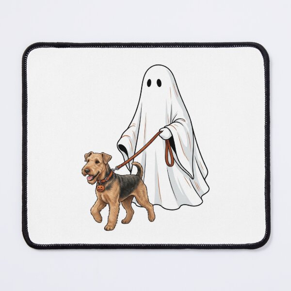 Item preview, Airedale Terrier Ghost Walking Dog Halloween Spooky Pet Mom Cute Wirehaired Terrier Fall Humor designed and sold by raedattia.