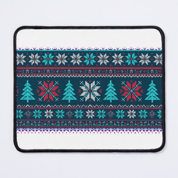 Item preview, Symmetrical Retro Snowflake Faux Sweater Pattern Print designed and sold by AmadeusModern.