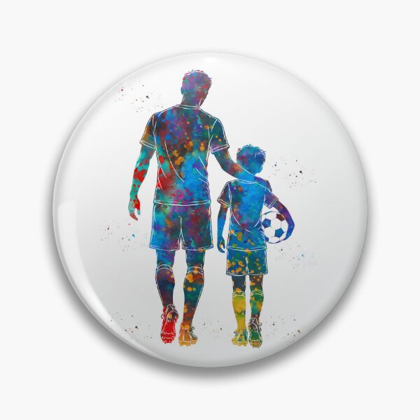 Item preview, Soccer Dad and Son Watercolor Art designed and sold by Liededrom..