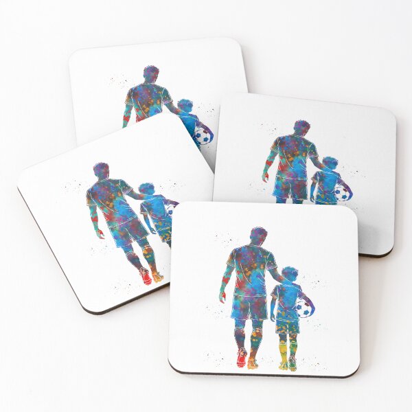 Item preview, Soccer Dad and Son Watercolor Art designed and sold by Liededrom..