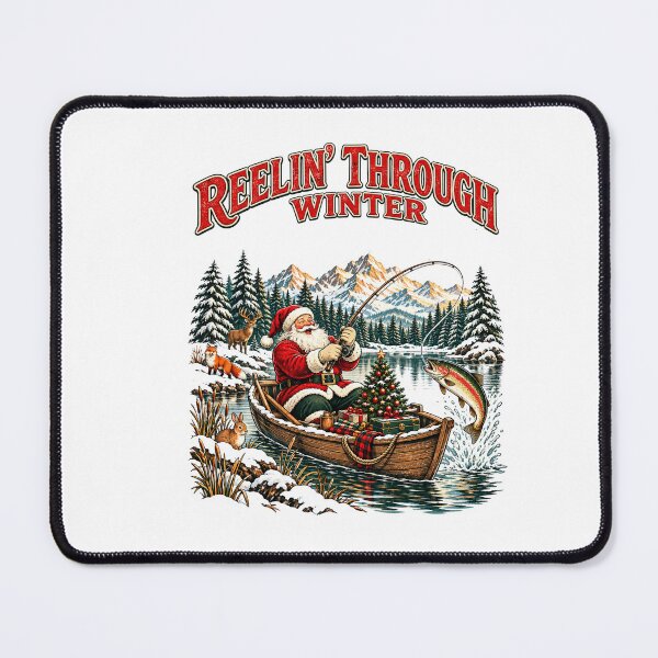 Item preview, Reelin Through Winter Santa Fishing Christmas designed and sold by TeeARTHY.