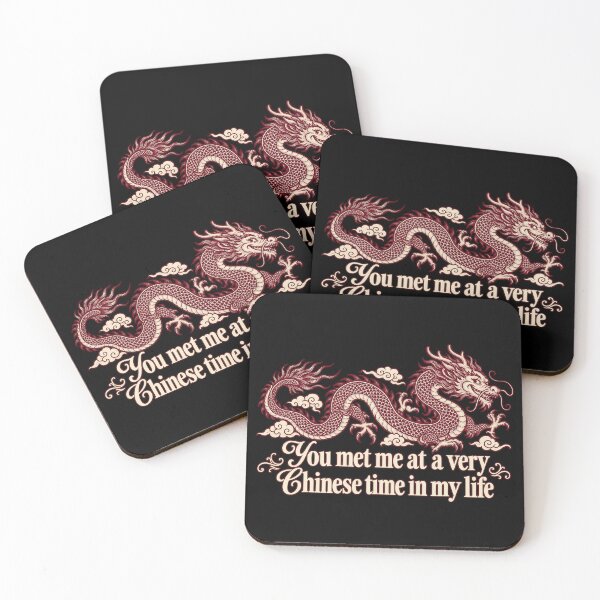 Item preview, You Met Me at a Very Chinese Time in My Life, Red Dragon, Funny Chinese Culture Meme, Asian Aesthetic designed and sold by Cchotlan.