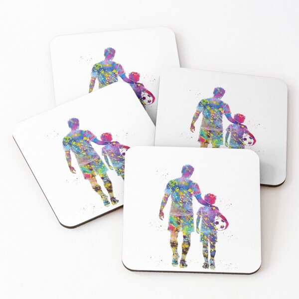 Item preview, Soccer Dad and Son Watercolor Art designed and sold by Liededrom..