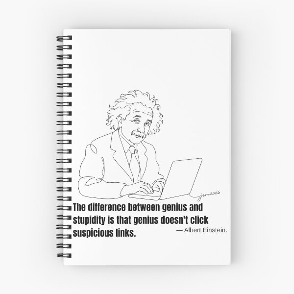 Item preview, Genius Suspicious Link Cybersecurity Joke designed and sold by PaveyBooks.