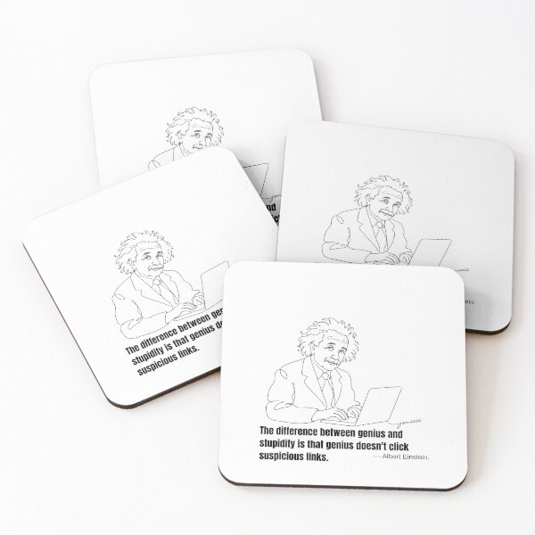 Item preview, Genius Suspicious Link Cybersecurity Joke designed and sold by PaveyBooks.