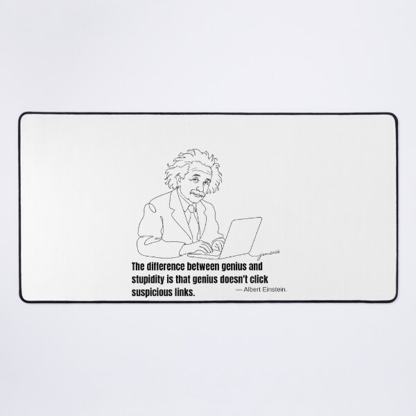 Item preview, Genius Suspicious Link Cybersecurity Joke designed and sold by PaveyBooks.