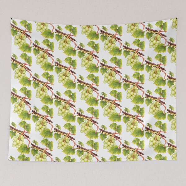 Item preview, Gorgeous green grapes on the vine and  green leaves photo art designed and sold by naturematters.
