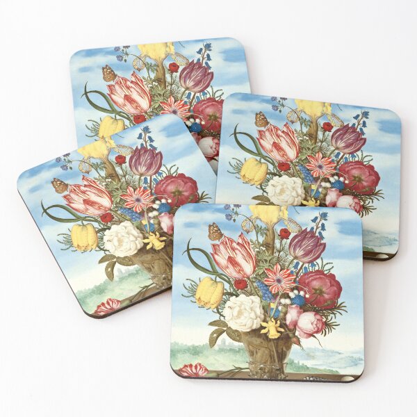 Item preview, Bouquet of Flowers on a Ledge (1619) by Ambrosius Bosschaert designed and sold by AngyDesigns49.