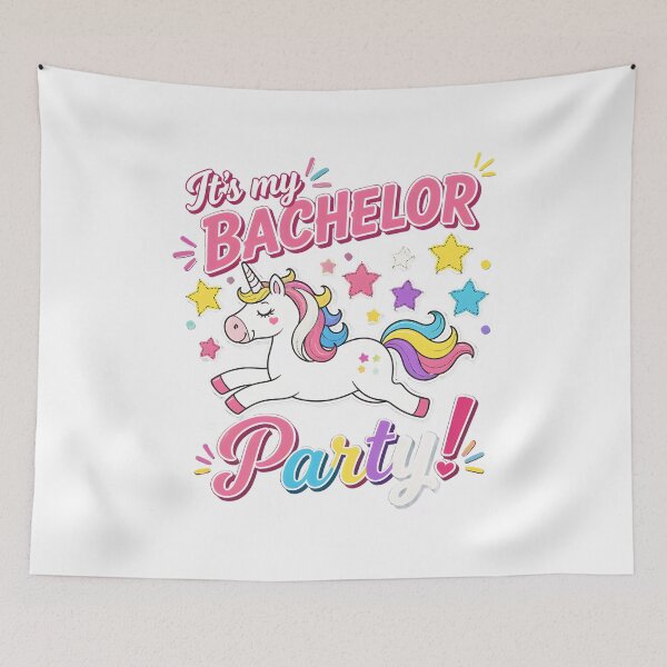 Item preview, It's My Bachelor Party Unicorn Stars Tee designed and sold by Maladies.