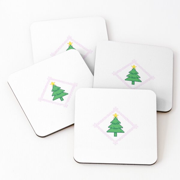 Item preview, Minimal Pixel Tree Faux Sweater Pattern Retro Emblem designed and sold by AmadeusModern.