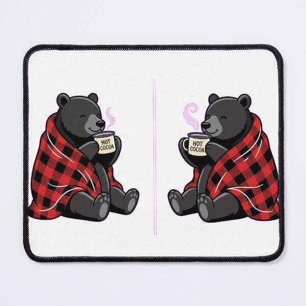 Item preview, Cozy Bear in Plaid Blanket Winter Cabin Art designed and sold by AmadeusModern.