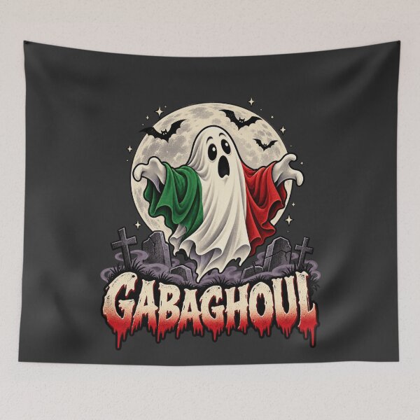 Item preview, Gabaghoul Italian Flag Ghost Vintage Halloween Graveyard designed and sold by AmiGraph.
