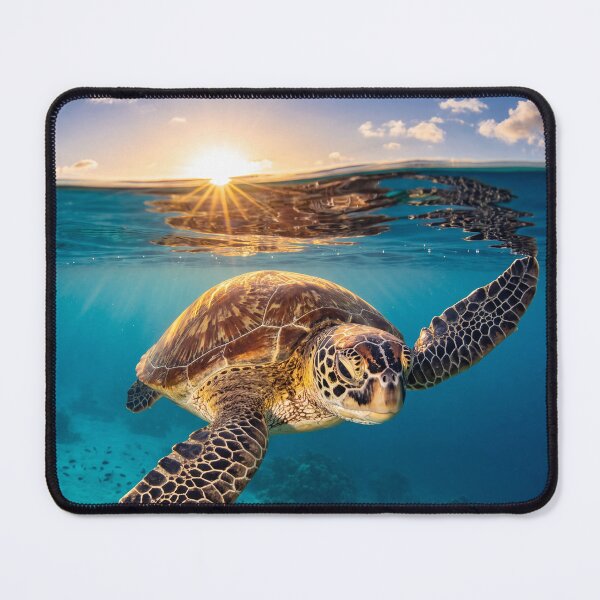 Item preview, Sea Turtle Swimming at Sunset designed and sold by roverte.