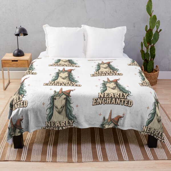 Item preview, Nearly Enchanted Unicorn with Hat – Magical Fantasy Unicorn Design designed and sold by CutieGalore.
