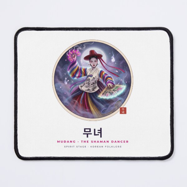 Item preview, Mudang 무녀 – Korean Shaman Dancer Neon Art designed and sold by palyground64.