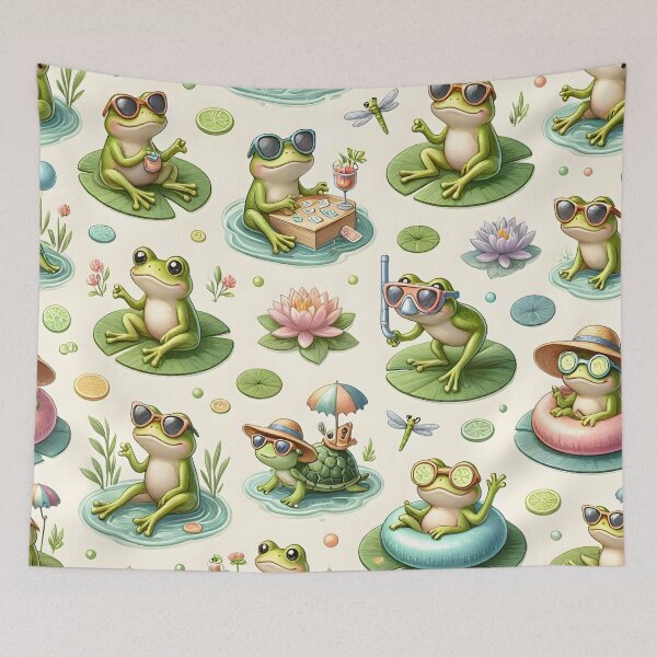 Item preview, Cute Summer Frog Life designed and sold by Sybille-Yates.