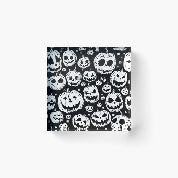 Item preview, Halloween Spooky Jack-O-Lanterns In Black and White designed and sold by DEC02.