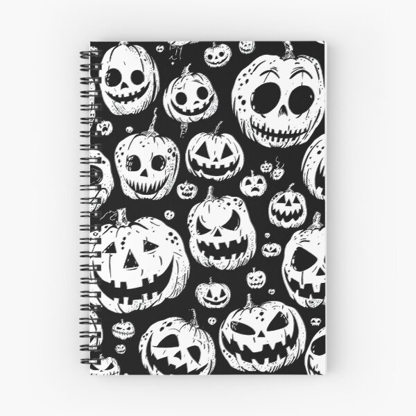 Item preview, Halloween Spooky Jack-O-Lanterns In Black and White designed and sold by DEC02.