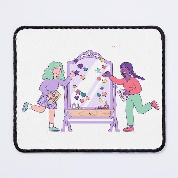 Item preview, Friends Decorating Mirror Playful Galentine Besties Illustration designed and sold by AmadeusModern.