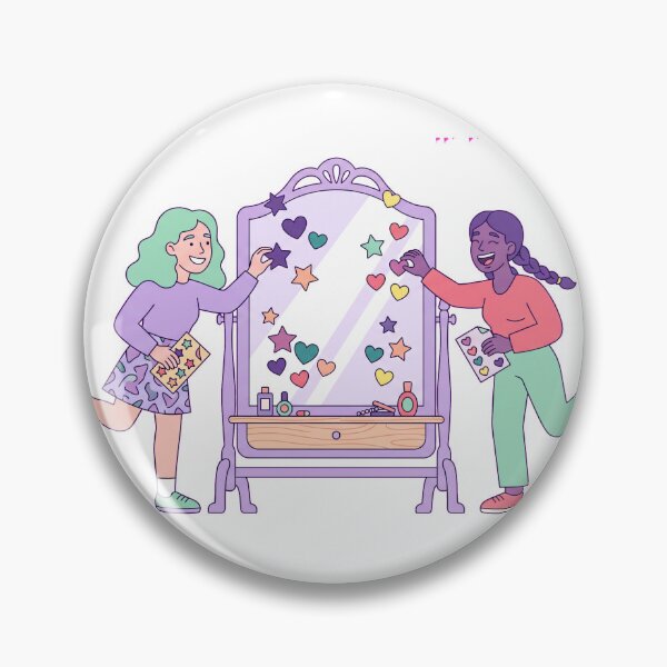 Item preview, Friends Decorating Mirror Playful Galentine Besties Illustration designed and sold by AmadeusModern.