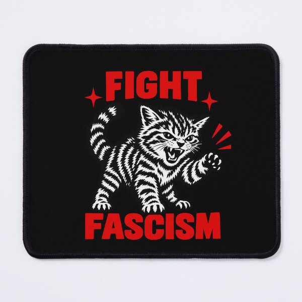 Item preview, Fight Fascism Angry Tabby Cat, Funny Political Protest Kitty, Anti Fascist Activist Cat, Social Justice Statement designed and sold by Cchotlan.