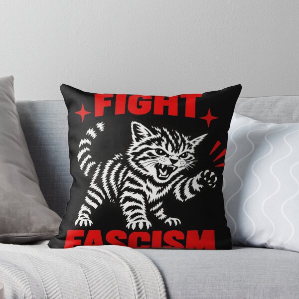 Item preview, Fight Fascism Angry Tabby Cat, Funny Political Protest Kitty, Anti Fascist Activist Cat, Social Justice Statement designed and sold by Cchotlan.