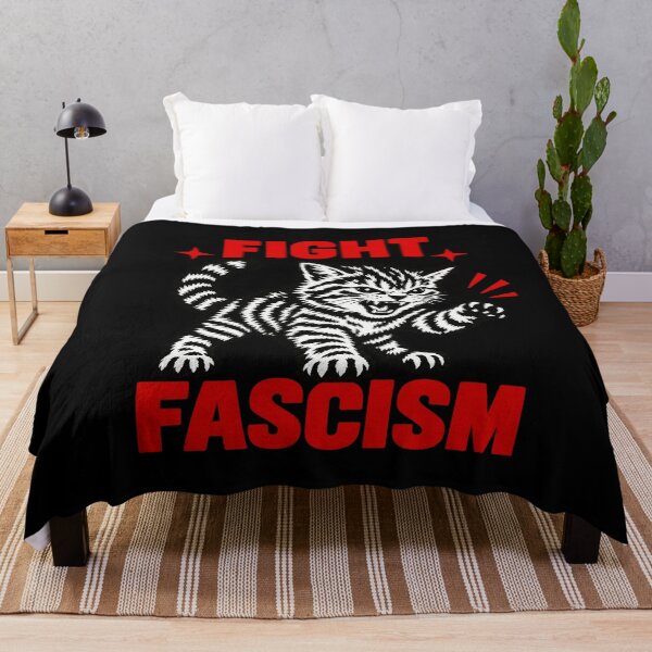 Item preview, Fight Fascism Angry Tabby Cat, Funny Political Protest Kitty, Anti Fascist Activist Cat, Social Justice Statement designed and sold by Cchotlan.
